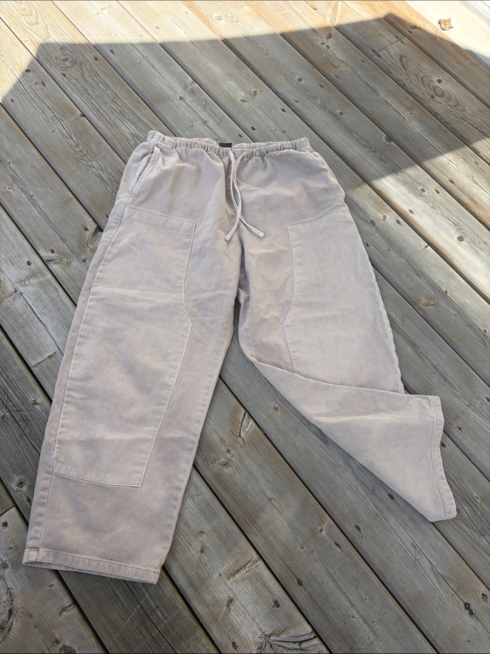 GAP Easy Double-Knee Barrel Pants in Wicker Tan